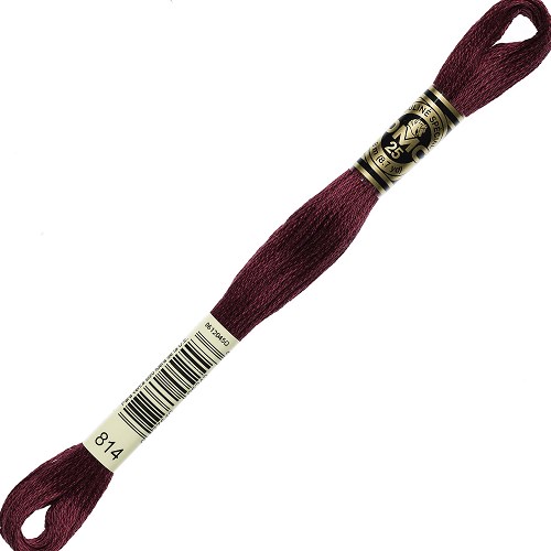 Fil à broder DMC Mouliné Spécial 25 - 814 Échevette DMC Mouliné Spécial 25, coloris 814
