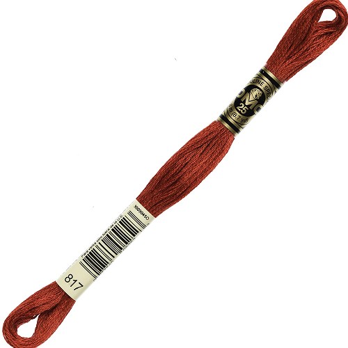 Fil à broder DMC Mouliné Spécial 25 - 817 Échevette DMC Mouliné Spécial 25, coloris 817