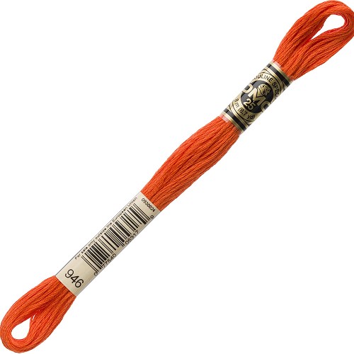 Fil à broder DMC Mouliné Spécial 25 - 946 Échevette DMC Mouliné Spécial 25, coloris 946