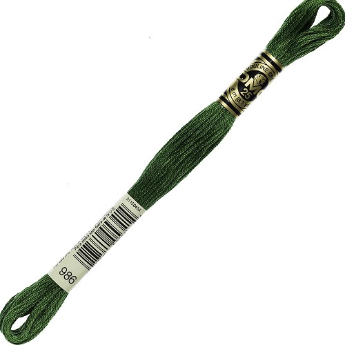 Fil à broder DMC Mouliné Spécial 25 - 986 Échevette DMC Mouliné Spécial 25, coloris 986