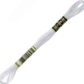 Échevette DMC Mouliné Spécial 25, coloris B5200 Blanc éclatant