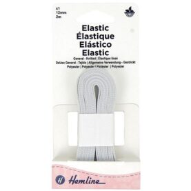 Élastique tissé souple 12 mm blanc - 2 m