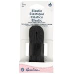 Élastique tissé souple 12 mm noir - 2 m