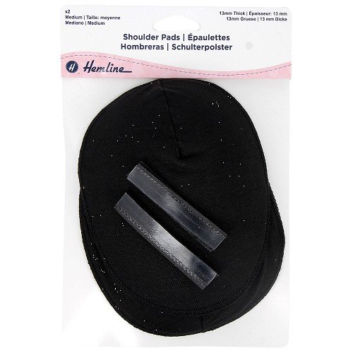 Épaulettes raglan 13 mm noires - la paire Épaulettes raglan 13 mm noires - la paire