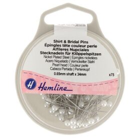 Épingles à tête perle 34 × 0,65 mm - lot de 75