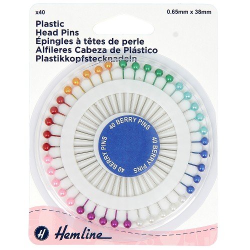 Épingles à tête perle 38 × 0,62 mm - lot de 40 Épingles à tête perle 38 × 0,62 mm - lot de 40