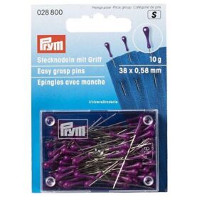 Épingles à tête préhensile Prym 38 mm - violet