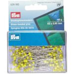 Épingles tête de verre Prym 43 mm - jaune
