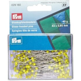 Épingles tête de verre Prym 43 mm - jaune