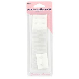 Fermeture de soutien-gorge 28 mm blanche