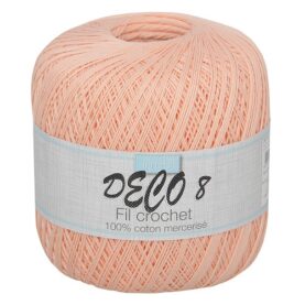 Fil à crocheter DECO 8 - Saumon