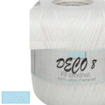 Fil à crocheter DECO 8 - Blanc