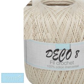 Fil à crocheter DECO 8 - Écru