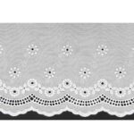 Galon broderie anglaise 135 mm au mètre - Blanc