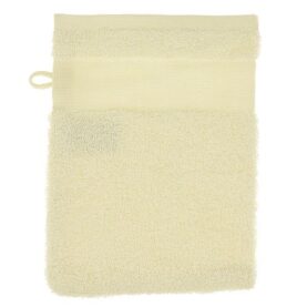 Gant de toilette à broder 15 × 21 cm - jaune pâle