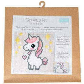 Kit canevas enfant gros points 17 × 17 cm Trimits - Licorne