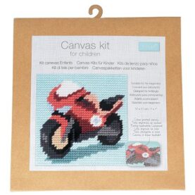 Kit canevas enfant gros points 17 × 17 cm Trimits - Moto