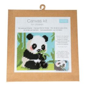 Kit canevas enfant gros points 17 × 17 cm Trimits - Panda