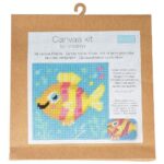 Kit canevas enfant gros points 17 × 17 cm Trimits - Poisson