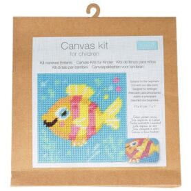 Kit canevas enfant gros points 17 × 17 cm Trimits - Poisson
