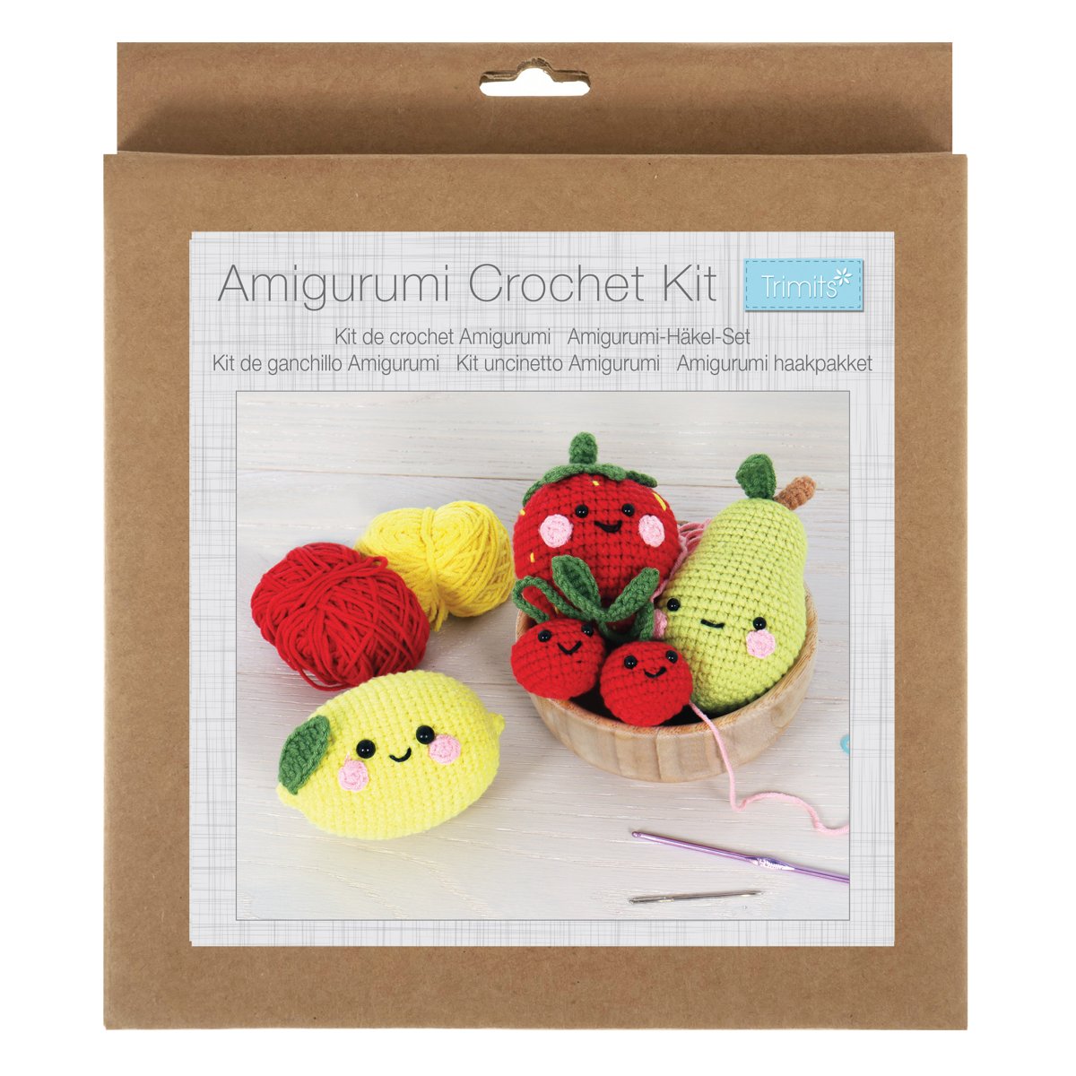 Kit crochet amigurumi Trimits - Fruits (4 pièces) Kit crochet amigurumi Trimits - Fruits (4 pièces)