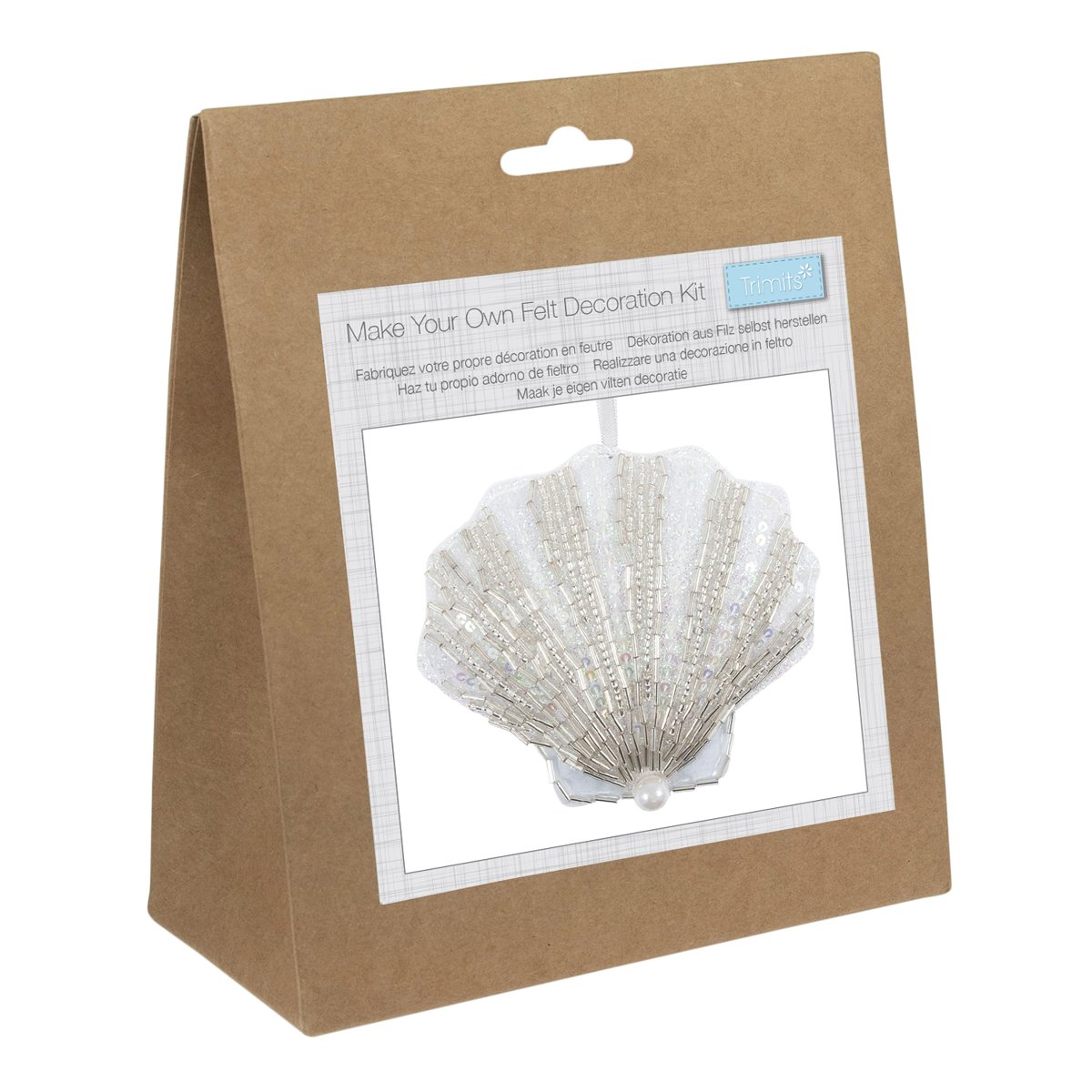 Kit décoration en feutrine Trimits - Coquillage avec perles Kit décoration en feutrine Trimits - Coquillage avec perles