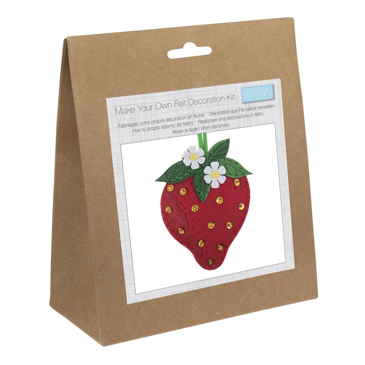 Kit décoration en feutrine Trimits - Fraise Kit décoration en feutrine Trimits - Fraise