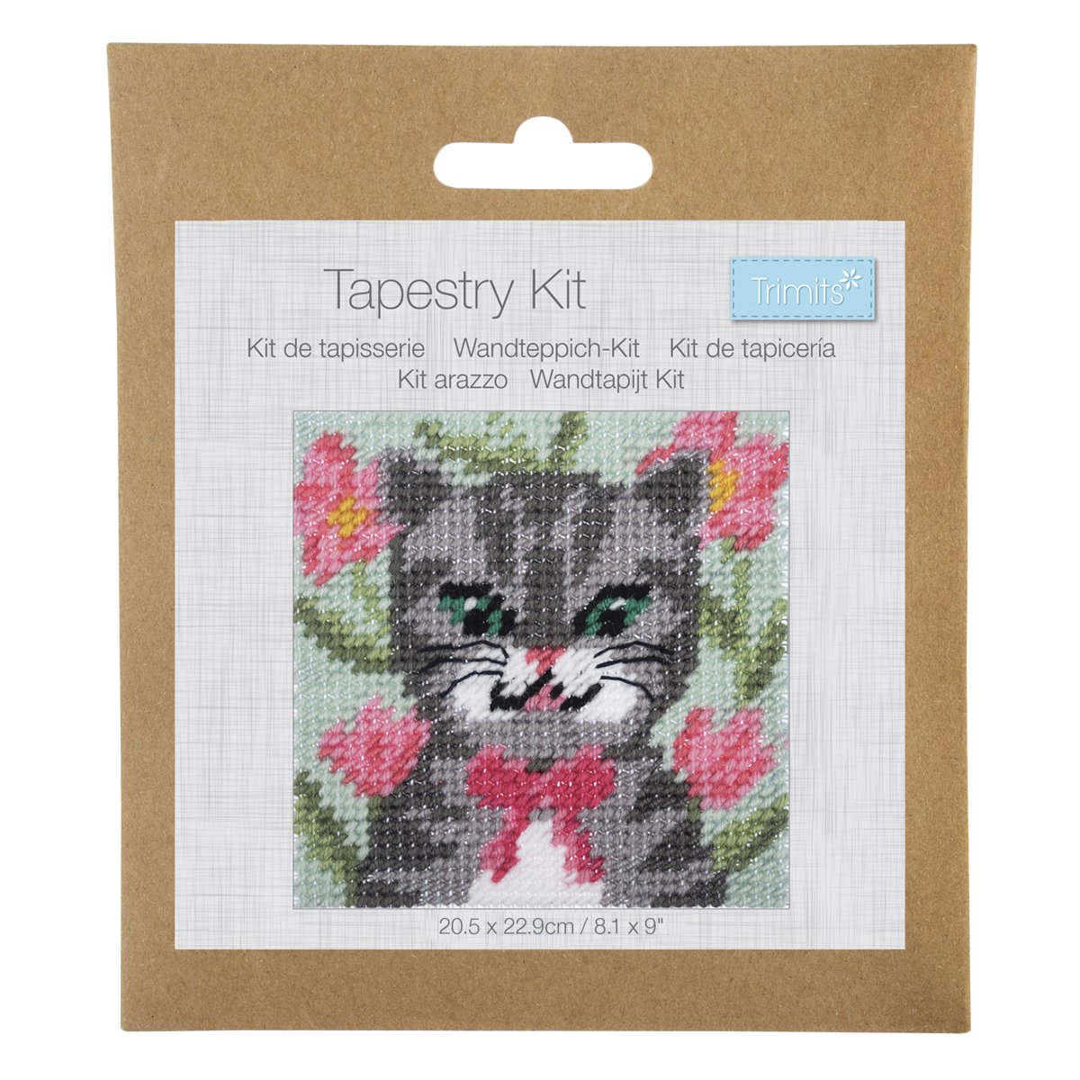 Kit tapisserie demi-point Trimits - Chat Kit tapisserie demi-point Trimits - Chat
