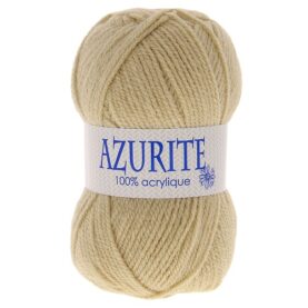 Laine à tricoter Azurite – 100 % acrylique, lot de 10 pelotes de 50 g - Beige