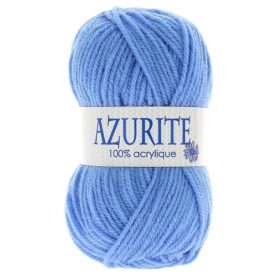 Laine à tricoter Azurite – 100 % acrylique, lot de 10 pelotes de 50 g - Bleu