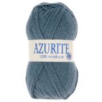 Laine à tricoter Azurite – 100 % acrylique, lot de 10 pelotes de 50 g - Bleu gris