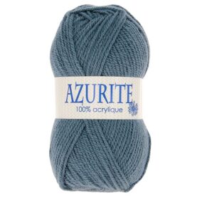 Laine à tricoter Azurite – 100 % acrylique, lot de 10 pelotes de 50 g - Bleu gris