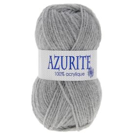 Laine à tricoter Azurite – 100 % acrylique, lot de 10 pelotes de 50 g - Gris