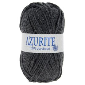 Laine à tricoter Azurite – 100 % acrylique, lot de 10 pelotes de 50 g - Gris anthracite