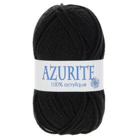 Laine à tricoter Azurite – 100 % acrylique, lot de 10 pelotes de 50 g - Noir