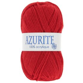Laine à tricoter Azurite – 100 % acrylique, lot de 10 pelotes de 50 g - Rouge
