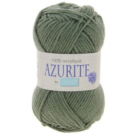 Laine à tricoter Azurite – 100 % acrylique, lot de 10 pelotes de 50 g - Vert de gris