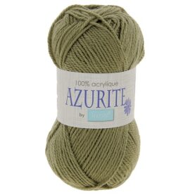 Laine à tricoter Azurite – 100 % acrylique, lot de 10 pelotes de 50 g - Vert kaki
