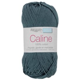 Pelote de fil à tricoter Caline Trimits, coloris Bleu orage