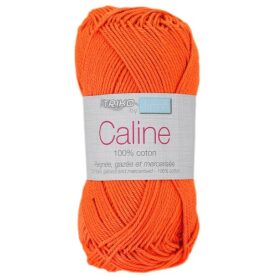 Pelote de fil à tricoter Caline Trimits, coloris Corail