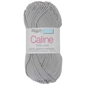 Pelote de fil à tricoter Caline Trimits, coloris Gris