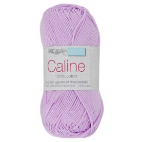 Pelote de fil à tricoter Caline Trimits, coloris Lilas