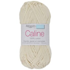Pelote de fil à tricoter Caline Trimits, coloris Lin