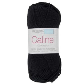 Pelote de fil à tricoter Caline Trimits, coloris Noir