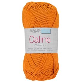 Pelote de fil à tricoter Caline Trimits, coloris Orange