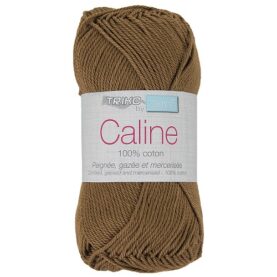 Pelote de fil à tricoter Caline Trimits, coloris Tabac