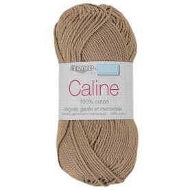 Pelote de fil à tricoter Caline Trimits, coloris Taupe