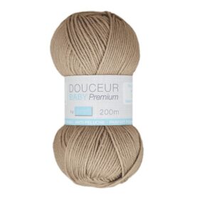 Pelote de fil à tricoter Douceur Baby Trimits, coloris Noisette clair