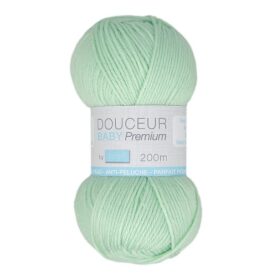 Pelote de fil à tricoter Douceur Baby Trimits, coloris Vert d'eau