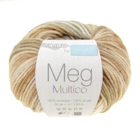 Pelote de fil à tricoter Meg Trimits, coloris Camaïeu beige